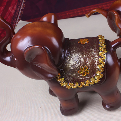 【工藝樹脂裝飾品招財母子三連大象擺件 吉祥三寶新房擺件大號】價格,廠家,圖片,塑料、樹脂工藝品,李泉崽(個體經營)-