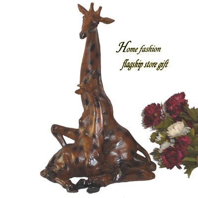 【供應親情母子鹿擺件家居飾品生財有鹿商務喬遷禮品樹脂工藝品】價格,廠家,圖片,塑料、樹脂工藝品,福建省德化縣恒廣工貿-