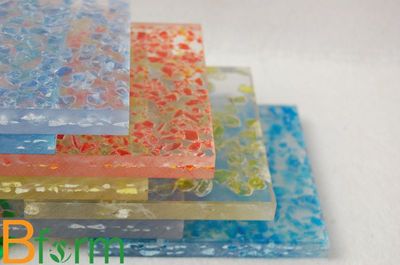 上海藝島Bform生態(tài)樹脂板(炫彩玻璃碎夾層),藝術(shù)透光板
